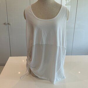 Fabletics, White Racerback Tank, Size 2X